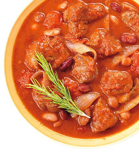 柔らかラム肉のトマト煮込み